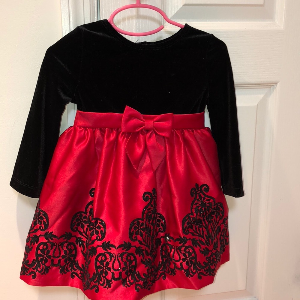 Red and Black Christmas Dress
